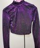 Adult Female Costumes to Hire - Purple Sequin Long Sleeve Top - SMALL